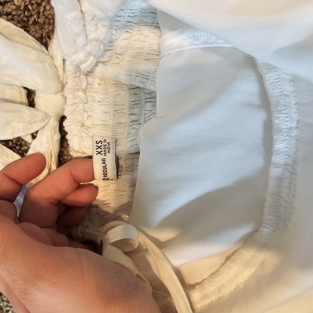 White XXS Regular Pants